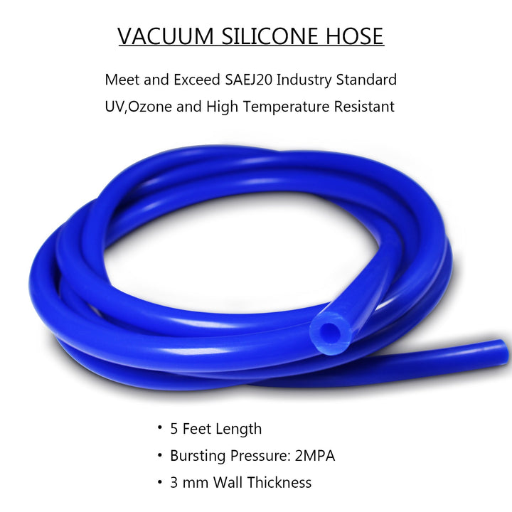 Ronteix Universal High Performance Vacuum Line Silicone Hose Tubing 5 Feet Length - RONTEIX